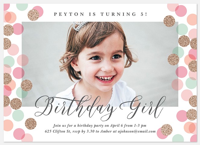 Sparkle Girl Kids' Birthday Invitations