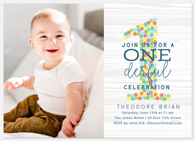 Colorful Dots Kids' Birthday Invitations