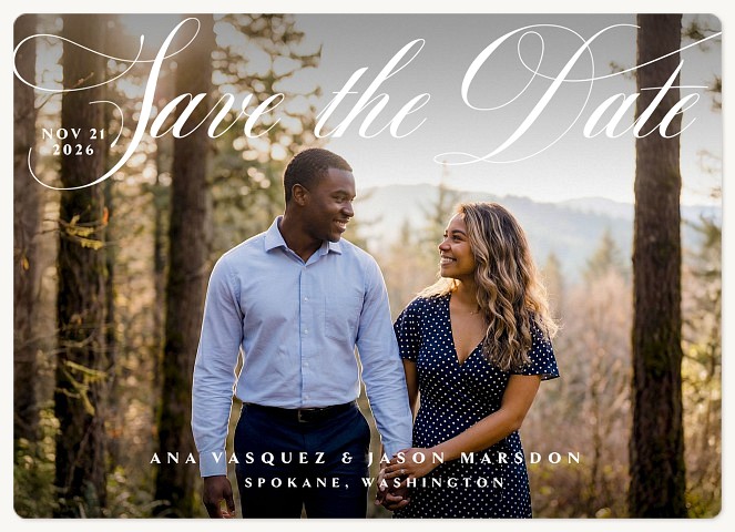 Script Elegance Save the Date Magnets