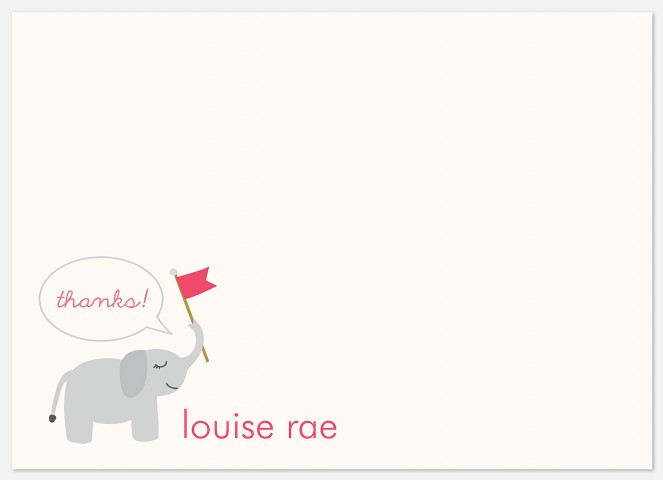 Big Blush Announcement Thank You Cards 