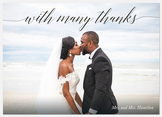 With Many Thanks Thank You Cards 