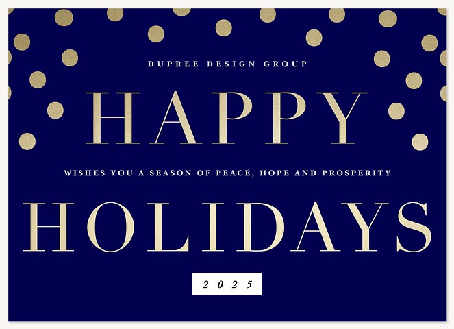 Winter Confetti Business Holiday Cards