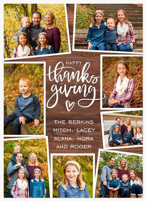 Thankful Collage Thanksgiving Cards
