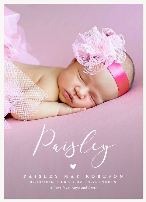 Precious Portrait Baby Announcements