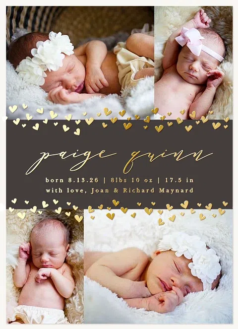 Hearts Aflutter Baby Announcements