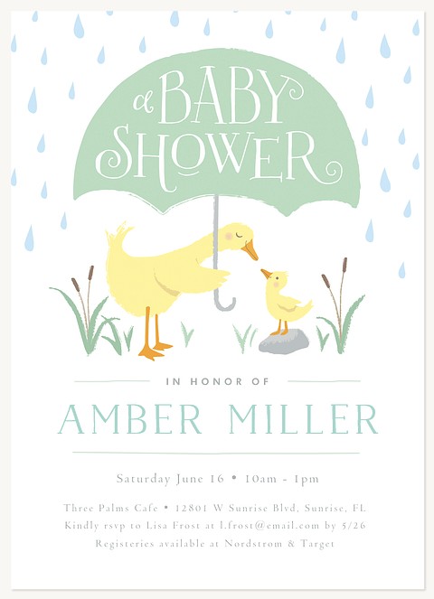 Duckling Baby Shower Invites