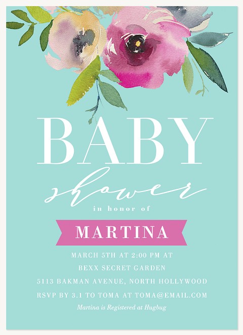 Garden Bloom Baby Shower Invites