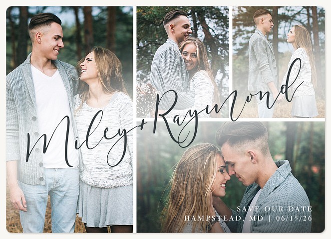 Angled Script Save the Date Magnets