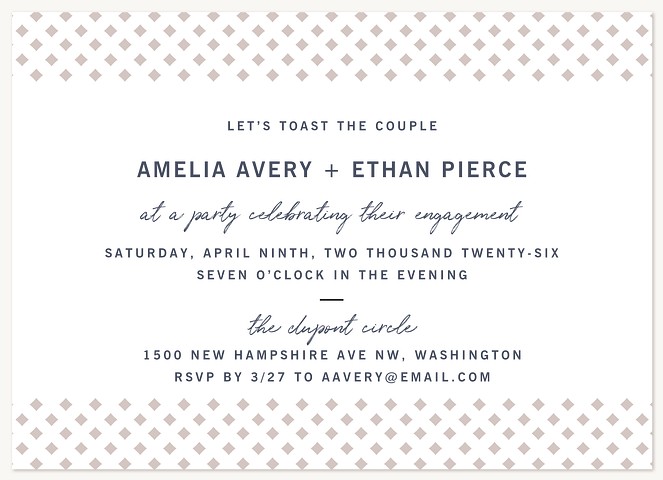 Starry Night Engagement Party Invitations