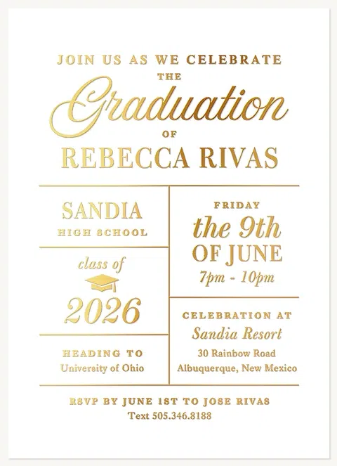 Classic Graduation Graduation Announcements