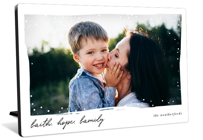 Brushed Frame Tabletop Photo Panel