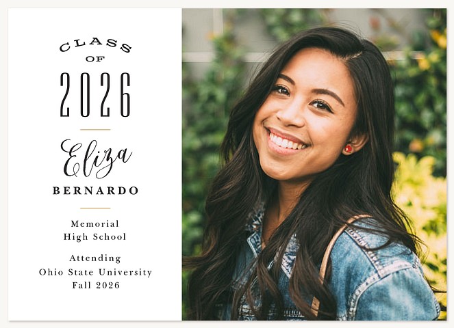 Stylish Sidebar Graduation Announcements