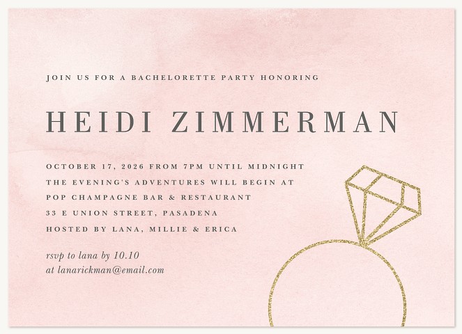 Flawless Diamond Party Invitations