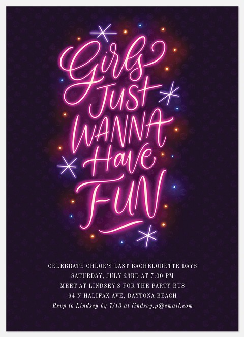 Fun Times Bridal Shower Invitations