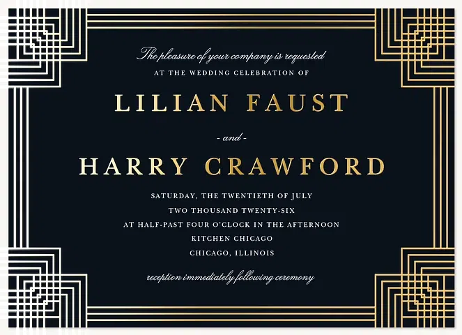 Deco Corners Wedding Invitations