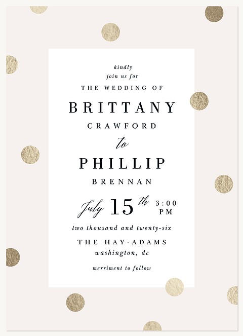 Modern Gilding Wedding Invitations