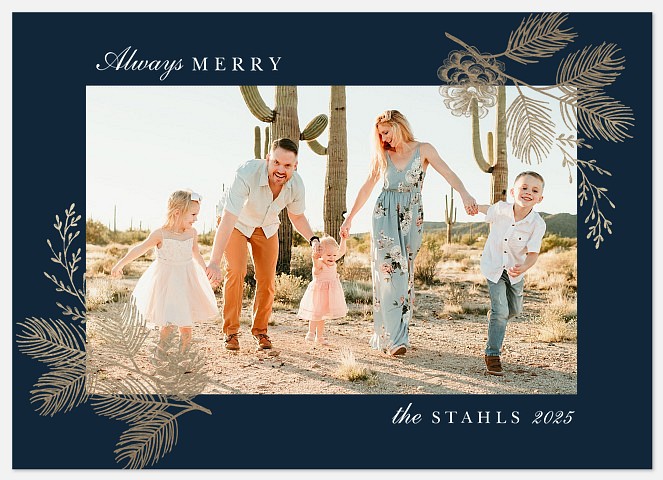 Pinecone Corners Holiday Photo Cards