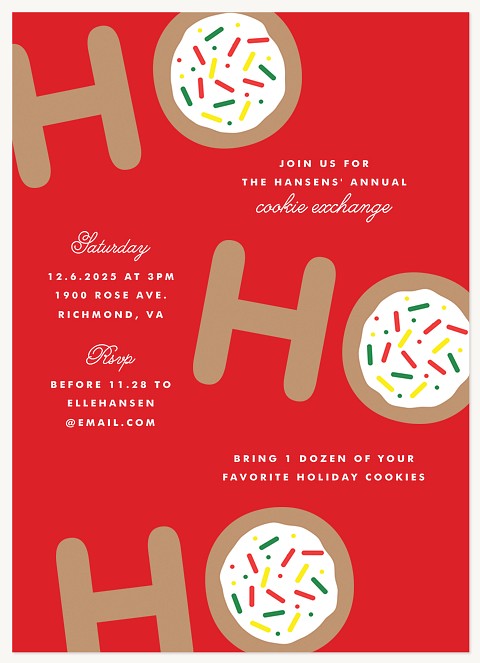 Ho Ho Ho Holiday Party Invitations