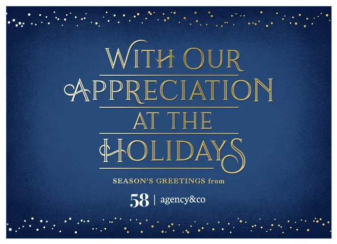 With Appreciation Business Holiday Cards