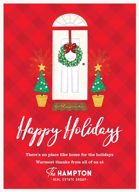 Front Door Realtor Christmas Cards