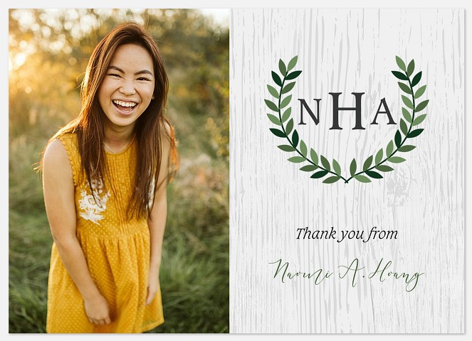 Rustic Emblem Thank You Cards 