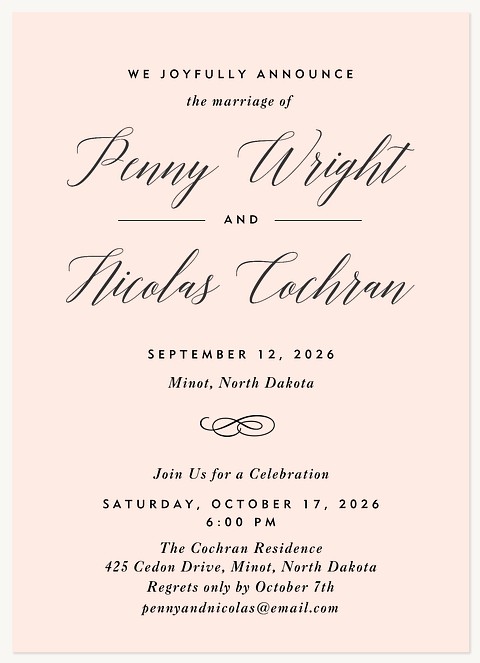 Wedding Party Wedding Announcements