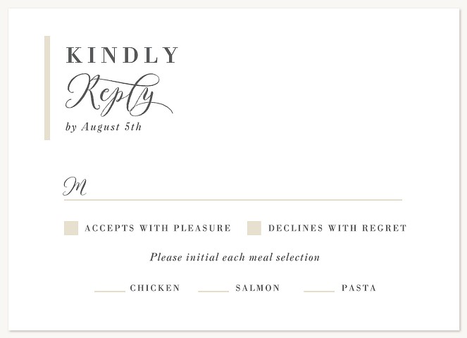 Contemporary Wedding RSVP Cards