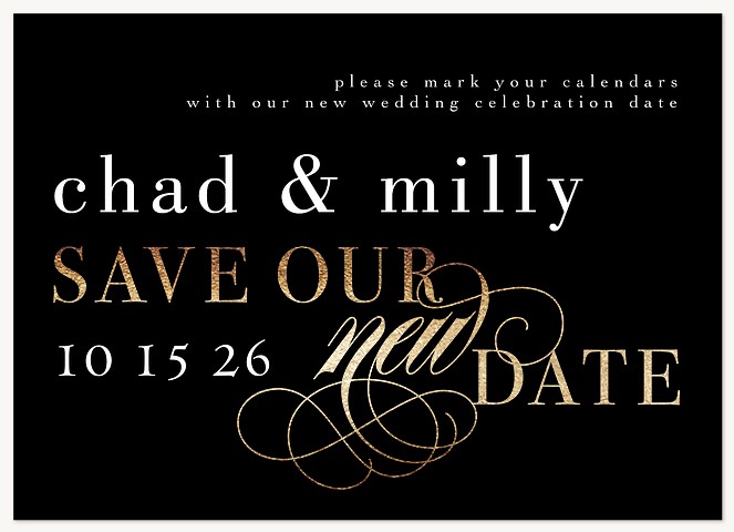 Flourished New Date Change the Date Cards