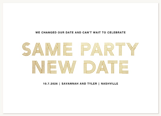 Same Party Change the Date Cards