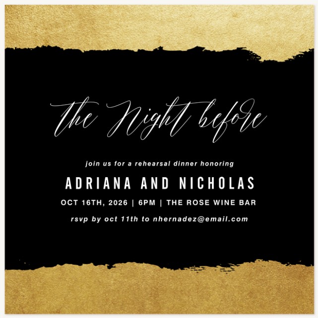 Night Before Rehearsal Dinner Invitations
