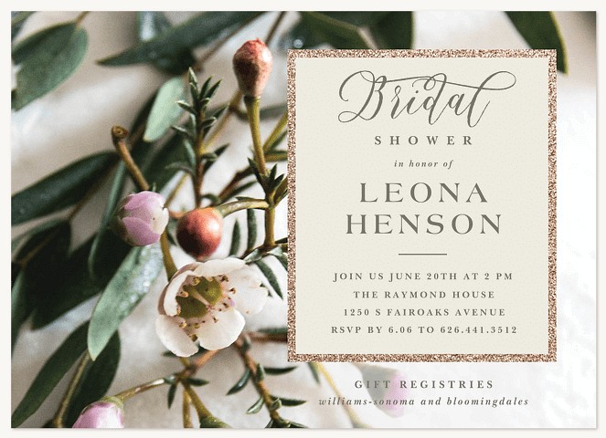  Fresh Elegance Bridal Shower Invitations