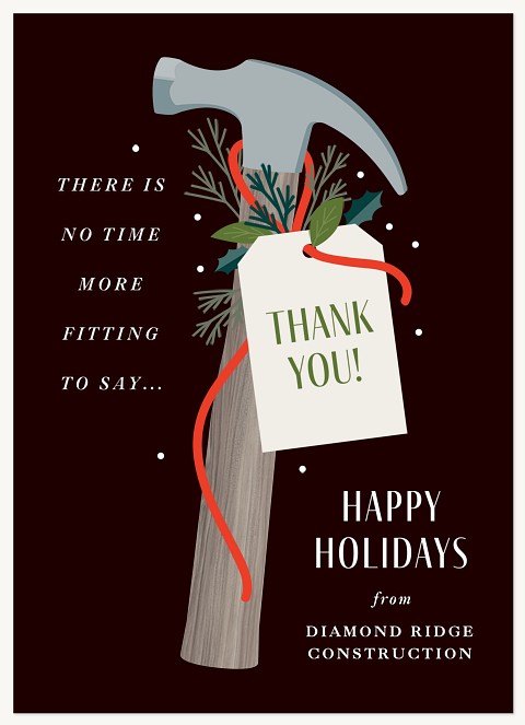 Festive Hammer Business Holiday Cards