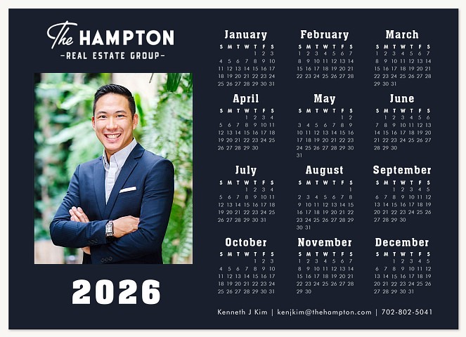 Classic Calendar Business Holiday Cards