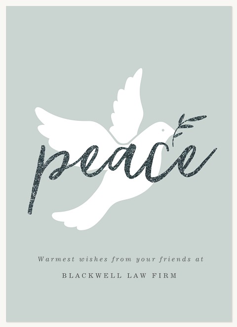 Glittering Peace Business Holiday Cards