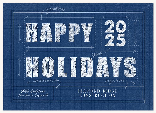 Holiday Blueprint Business Holiday Cards