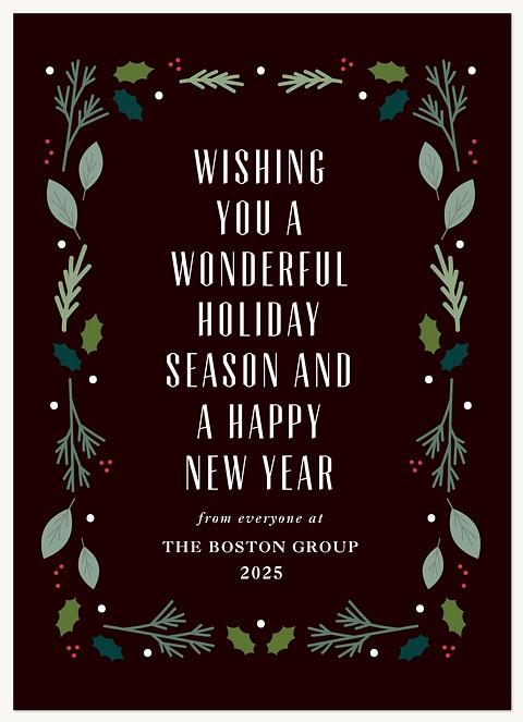 Frame of Gerens Business Holiday Cards