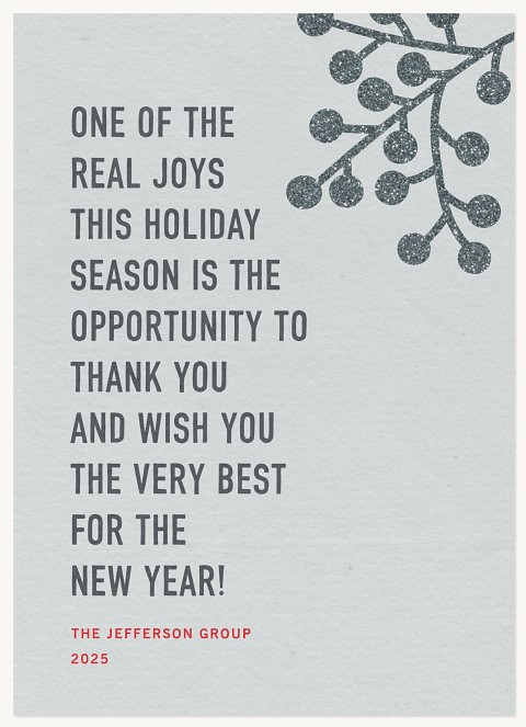 Modern Shimmer Business Holiday Cards
