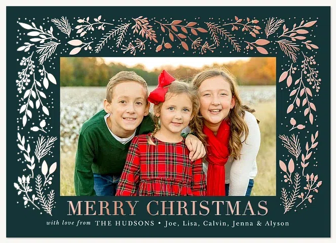 Wintergreen Frame Christmas Cards
