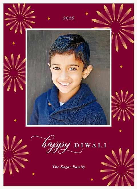 Festival Fireworks Diwali Holiday Cards