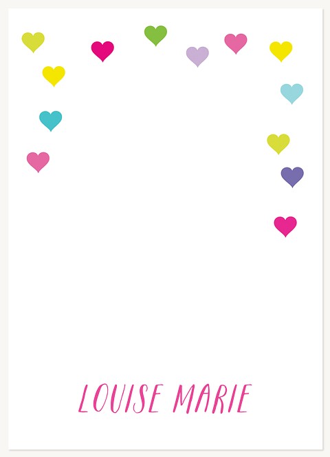 Rainbow Hearts Stationery For Kids