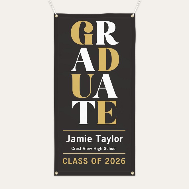 Stacked Graduate Banner  Custom Banners