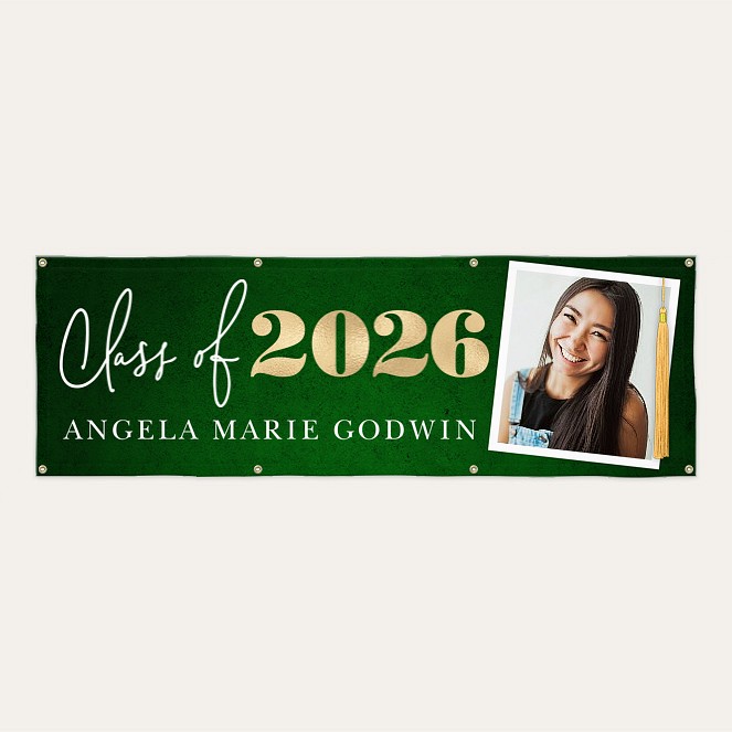 Bold Celebration Graduation Photo Banner Custom Banners