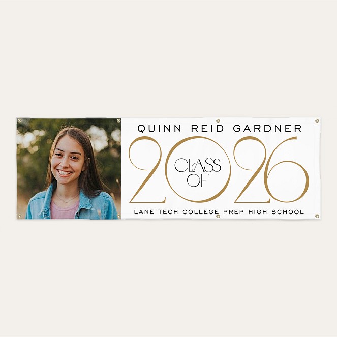 Deco Year Graduation Photo Banner  Custom Banners