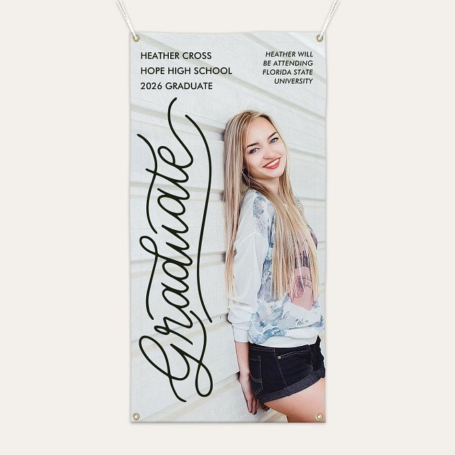Side Graduate Photo Banner Custom Banners