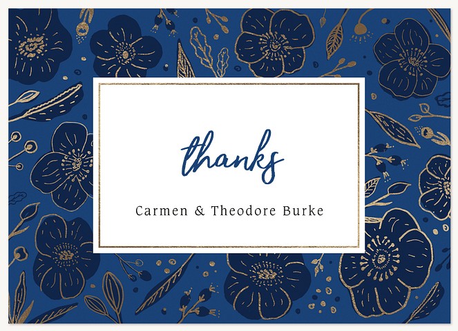 Foiled Jade Thank You Cards 