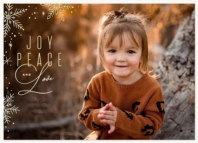 Peaceful Flurries Personalized Holiday Cards