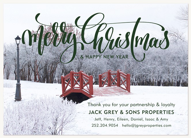 Winter Snowfall Business Holiday Cards