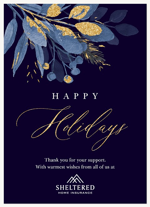 Midnight Gleam Business Holiday Cards