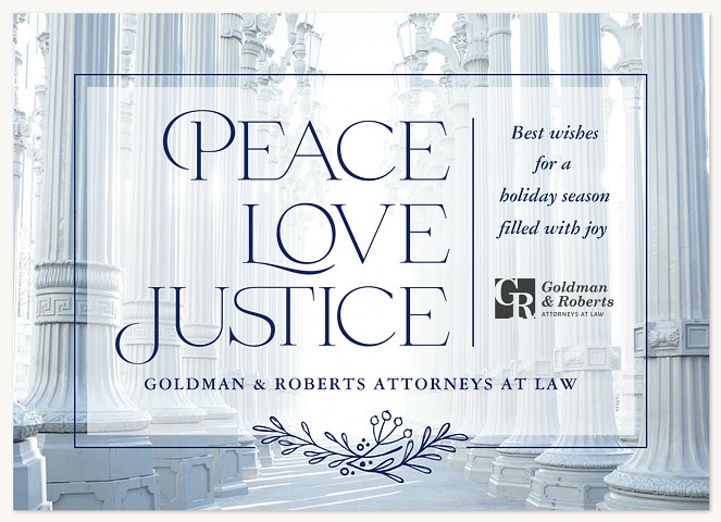 Peace, Love & Justice Business Holiday Cards