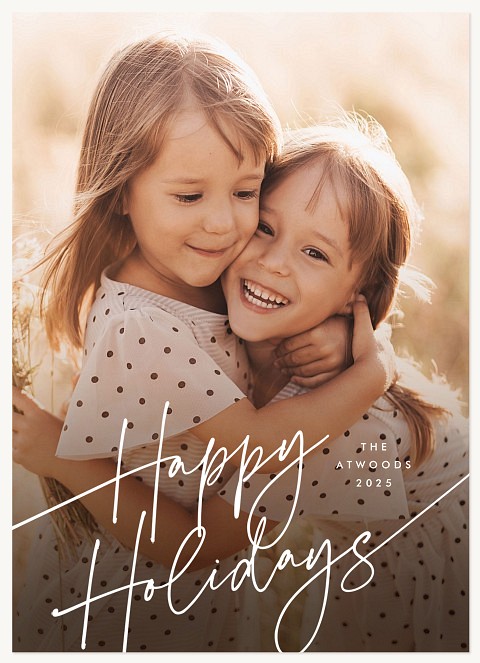 Handwritten Greetings Personalized Holiday Cards